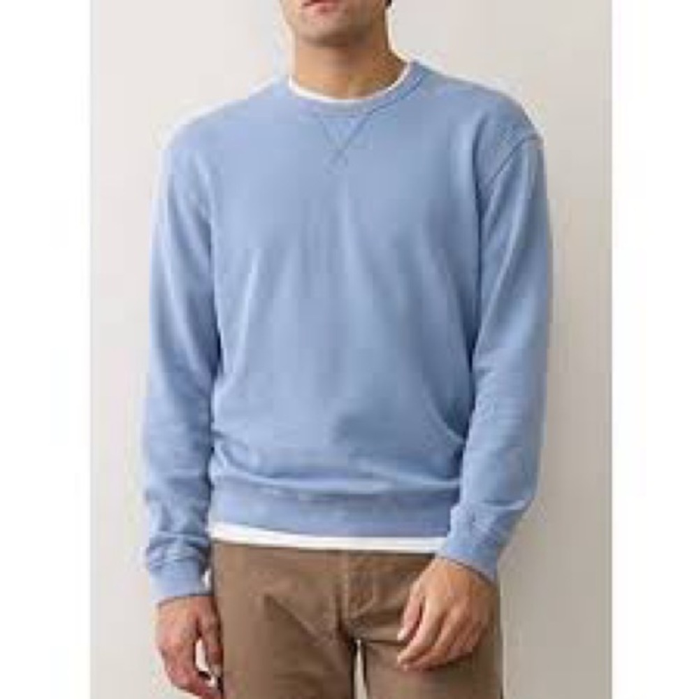 PRE-OWNED SIZE L Uniqlo Men's Light Blue Crewneck Sweater